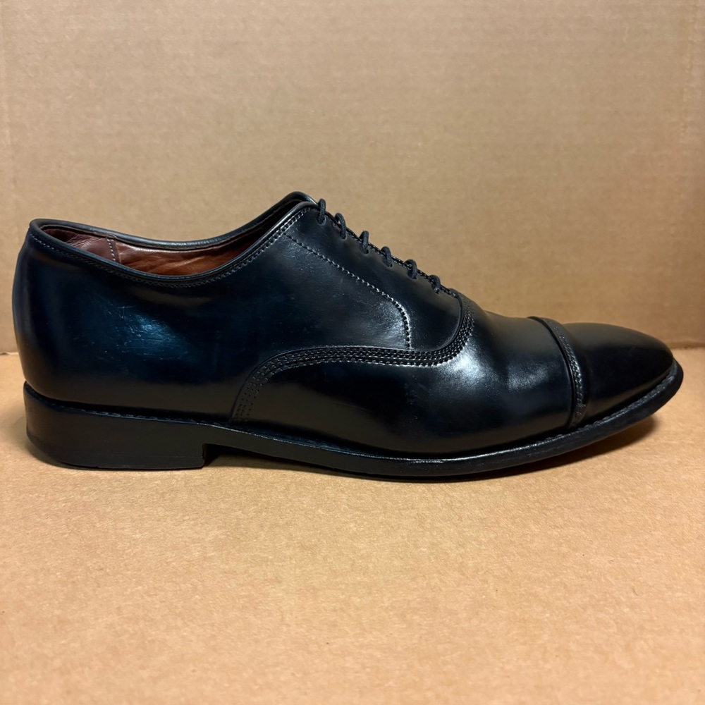 Allen Edmonds Park Avenue Oxford Black Horween Shell Cordovan Dress Shoe 10 D